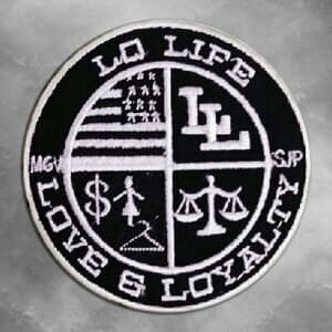 Lo Life Cookie Black and White (3 inch) Embroidered Patch
